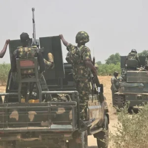 Nigerian soldiers deployed during counterterrorism operations as the military says heavy rainfall and muddy terrain are slowing offensives against terrorists in northern Nigeria.