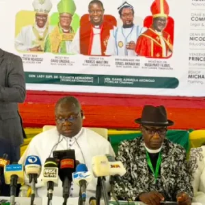 Christian Association of Nigeria leaders at a summit in Abuja calling for a state of emergency on security and announcing three days of national mourning over rising insecurity in Nigeria.