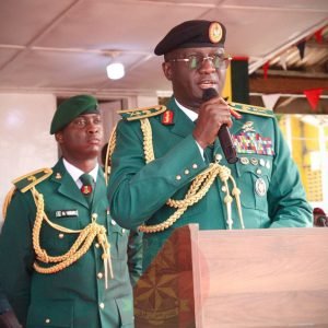 Chief of Army Staff Lieutenant General Shaibu Waidi during an official Nigerian Army engagement.
