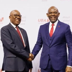 Tony Elumelu speaking during a public event ahead of his retirement as Chairman of United Bank for Africa (UBA) in August 2026.