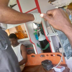 Fire Service Rescues Two Persons From Boat Accident At Atlantic Ocean