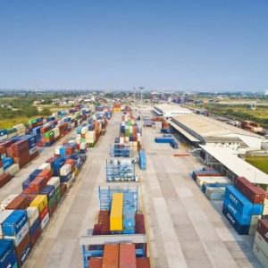 Containers at Ijebu-Ode inland dry port in Nigeria highlighting importers’ rejection of a proposed shipping tariff hike and rising port costs.