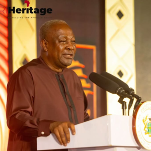 President John Mahama speaking during a public event in Ghana amid reports of xenophobic attacks in South Africa.