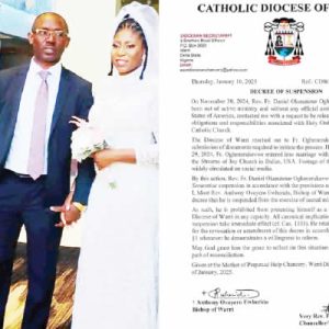 Catholic church: Delta priest secretly wedds in US 