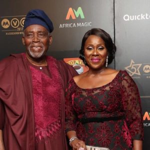 VIDEO: Olu Jacobs turns 82, Joke Silva celebrates husband in style