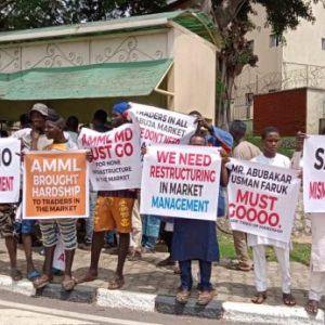 Abuja market: Traders protest over leadership crisis