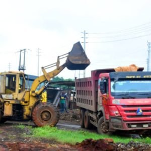Officials launch the Ogun State remediation exercise in Ogijo to remove hazardous lead-contaminated slag and restore affected communities.