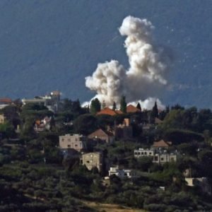 Smoke rises over southern Lebanon following military bombardment as US-Iran tensions escalate and diplomatic negotiations remain stalled.