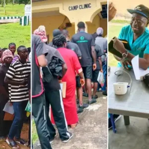 Applicants undergo screening and documentation for Taraba State's firefighter recruitment exercise ahead of specialised training in Lagos.