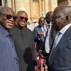 Fayemi explains how Peter Obi and President Bola Tinubu briefly exchanged greetings during Pope Leo XIV inauguration at the Vatican.
