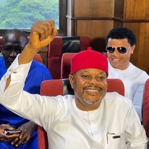 Former Minister Uche Nnaji appears at the Federal High Court in Abuja during his arraignment over alleged certificate forgery and related charges.