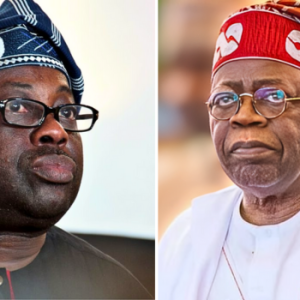Dele Momodu and President Bola Tinubu in a composite image highlighting comments on the 2027 presidential election.