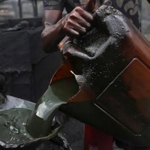 Nigerian Navy personnel uncover suspected illegal refinery sites and reservoirs containing stolen crude oil in Rivers and Delta states.