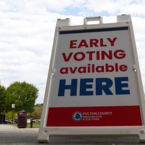 Georgia reports record turnout as early voting begins in US battleground state
