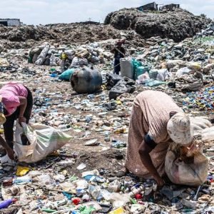 LAGESC officials rescue four nursing mothers and their babies from an illegal dumpsite in Agboju, Lagos.