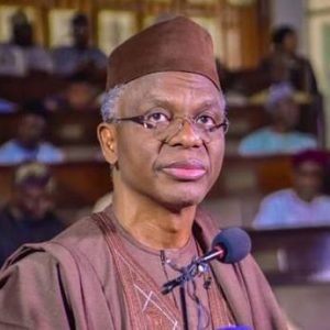 Nasir El-Rufai arrives at the Kaduna State High Court on October 13, 2026, amid tight security for his ongoing trial.