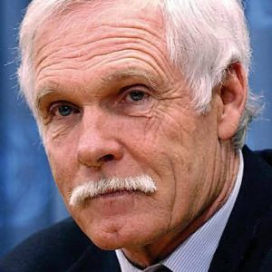Portrait of CNN founder Ted Turner, media entrepreneur and broadcasting pioneer, who has died aged 87.