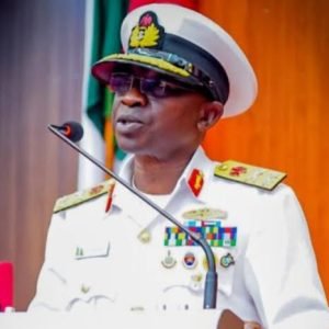 Chief of Naval Staff Vice Admiral Idi Abbas speaking during a Channels Television interview on the need for a special court to prosecute maritime criminals and oil theft suspects.