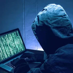 Cybersecurity warning representing a data breach affecting 8.7 million customers at three UK airports.