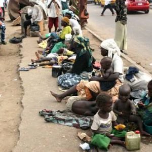 Lagos environmental enforcement officials conduct operations against street begging as authorities announce the arrest of 144 people across the state.