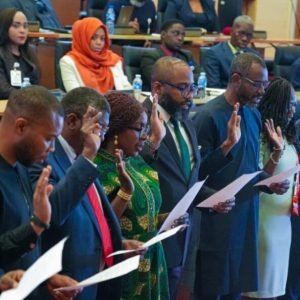 Minister of Finance Taiwo Oyedele inaugurates the Federal Government's fiscal reform advisory committee in Abuja.
