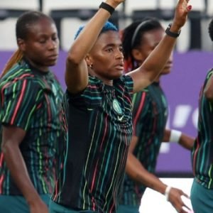 Nigeria's Super Falcons in action against Malawi during their 2026 WAFCON Group C opening match in Rabat, where Malawi secured a dramatic 3-2 victory.