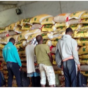 Navy officers intercepts  213 smuggled bags of rice in Lagos