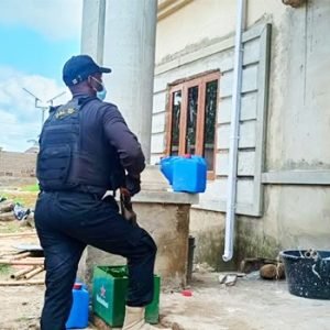 NDLEA operatives inspect and seal a suspected methamphetamine laboratory in Ebonyi State after an investigation linked the facility to an alleged Mexican drug network.